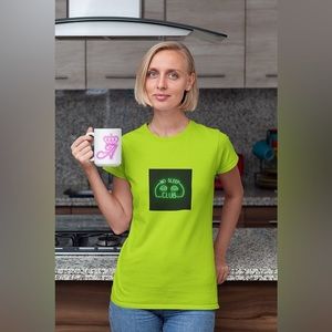 🌸 No Sleep Club Lime Green Short Sleeve T-Shirt